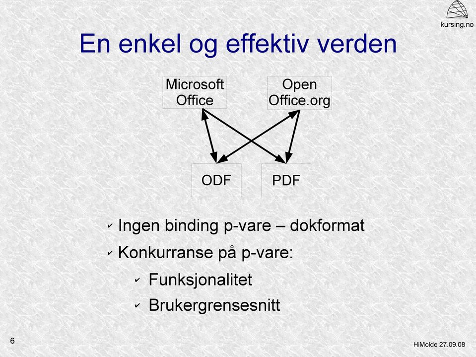 org PDF Ingen binding p-vare dokformat