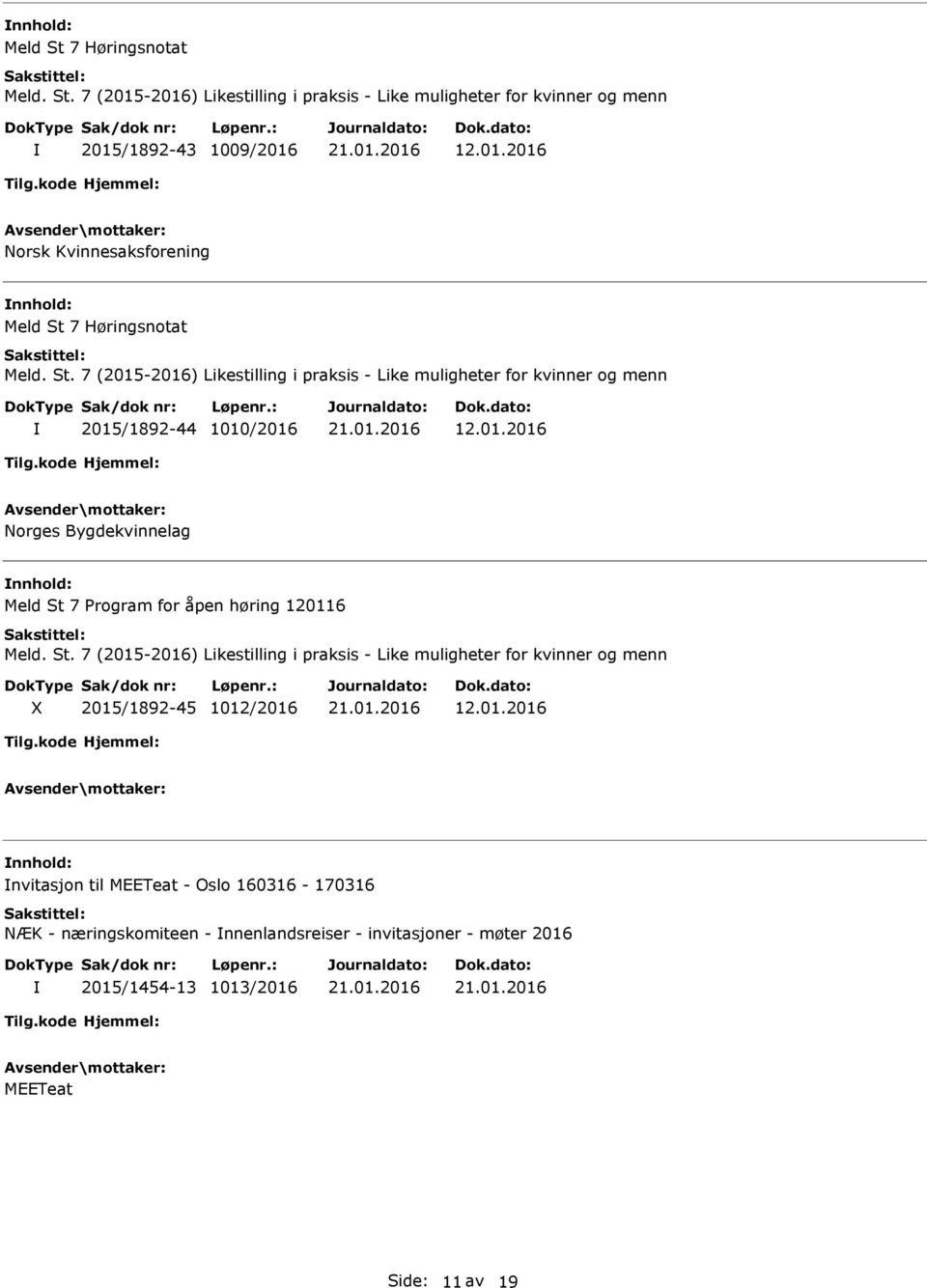 nvitasjon til MEETeat - Oslo 160316-170316 NÆK - næringskomiteen -