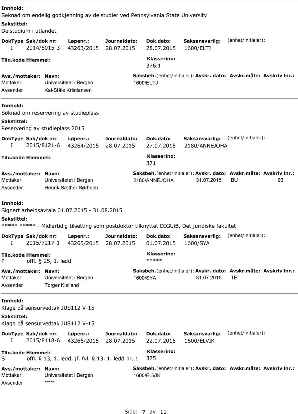 /mottaker: Navn: aksbeh. Avskr. dato: Avskr.måte: Avskriv lnr.: 2180/ANNEJOHA 31.07.2015 BU 93 Avsender Henrik æther ørheim nnhold: ignert arbeidsavtale 01.07.2015-31.08.