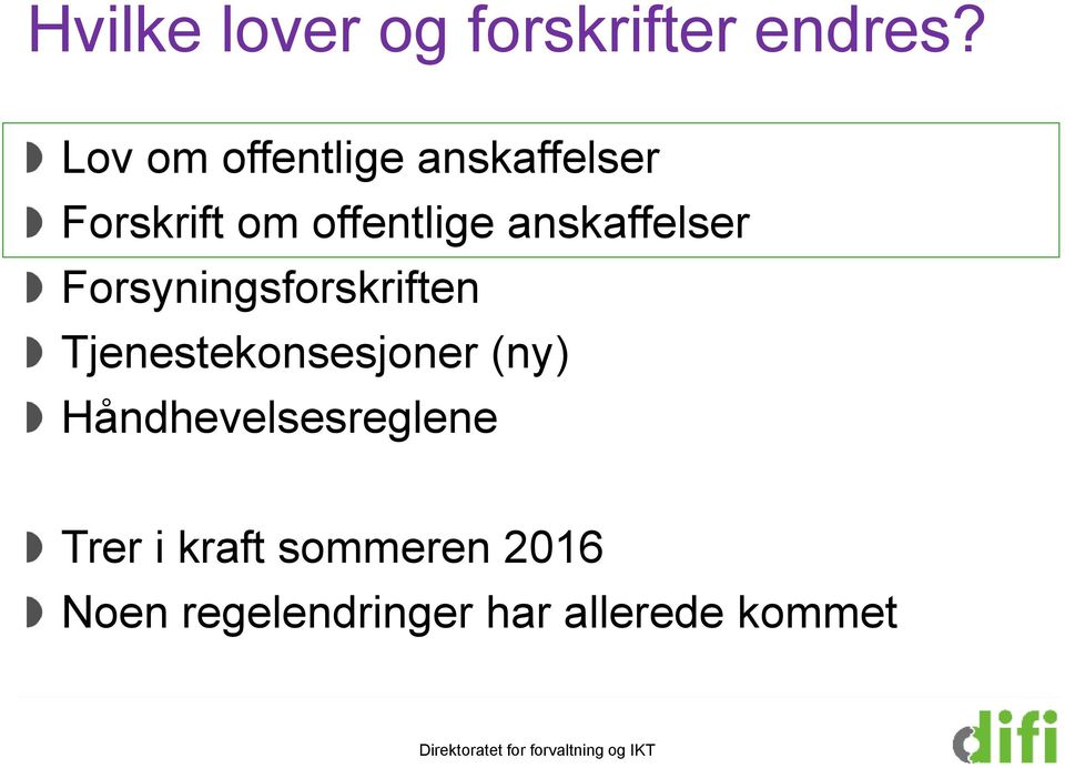 anskaffelser Forsyningsforskriften Tjenestekonsesjoner (ny)