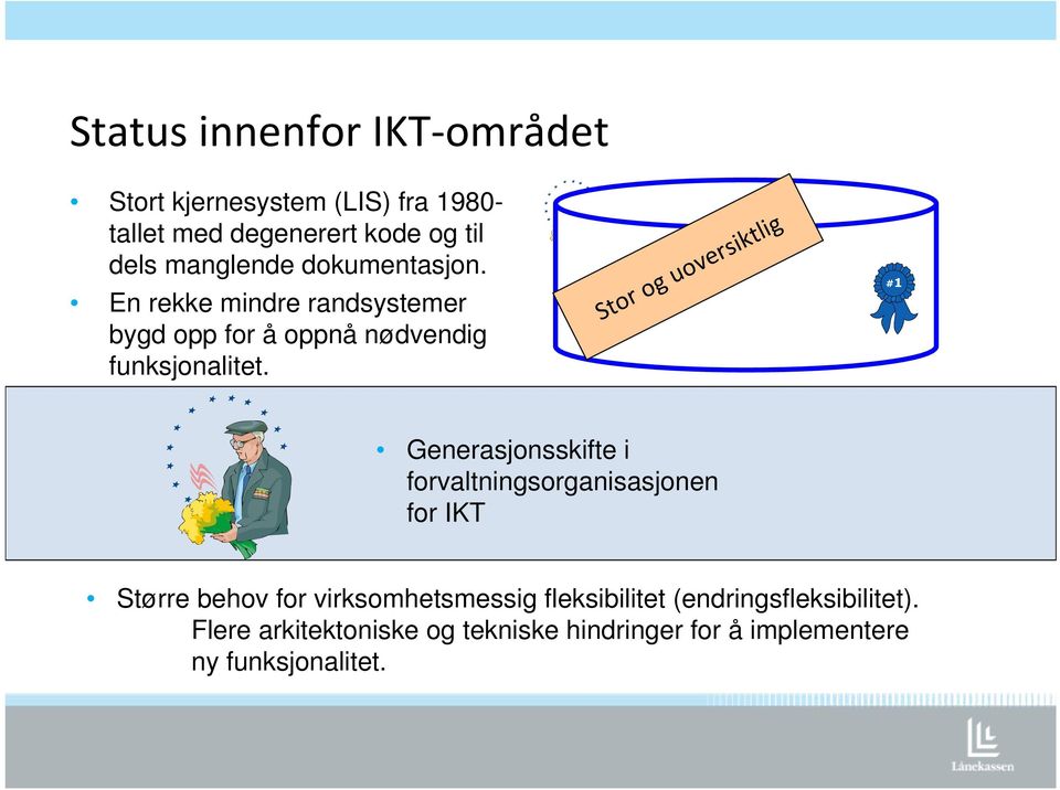 Stor og uoversiktlig Generasjonsskifte i forvaltningsorganisasjonen for IKT Større behov for