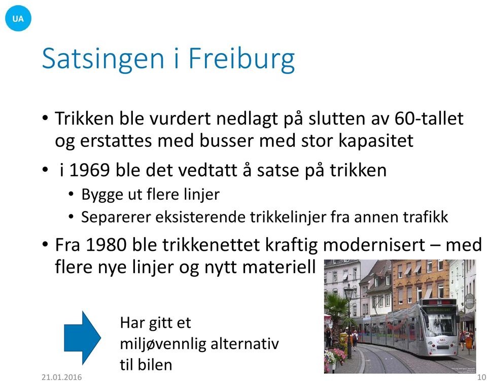 Separerer eksisterende trikkelinjer fra annen trafikk Fra 1980 ble trikkenettet kraftig