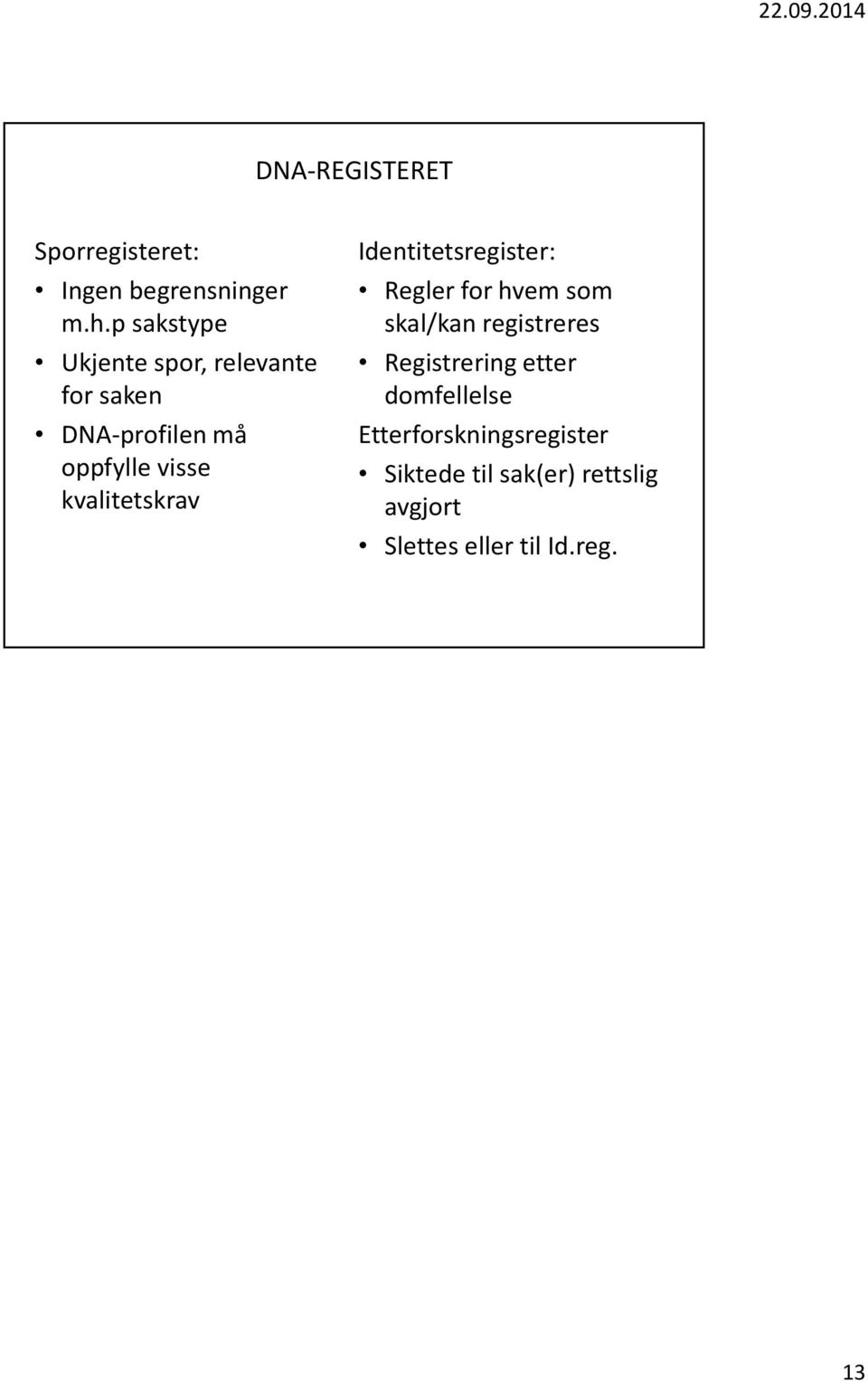 kvalitetskrav Identitetsregister: Regler for hvem som skal/kan registreres