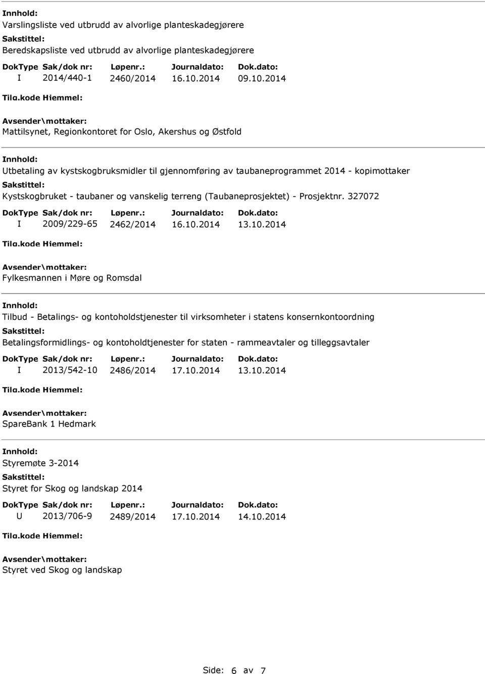 terreng (Taubaneprosjektet) - Prosjektnr.