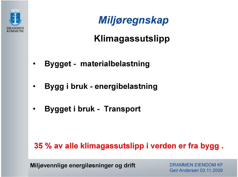 energibelastning Bygget i bruk -