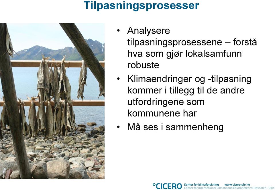 lokalsamfunn robuste Klimaendringer og -tilpasning