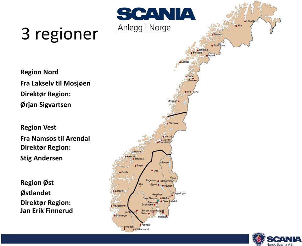 Namsos til Arendal Direktør Fra Namsos Region: til Arendal Direktør Region: Arild Netland Stig