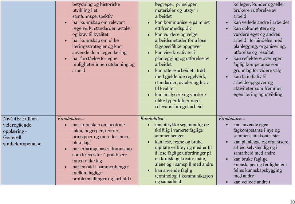 arbeidsmetoder for å løse fagspesifikke oppgaver kan vise kreativitet i planlegging og utførelse av arbeidet kan utføre arbeidet i tråd med gjeldende regelverk, standarder, avtaler og krav til