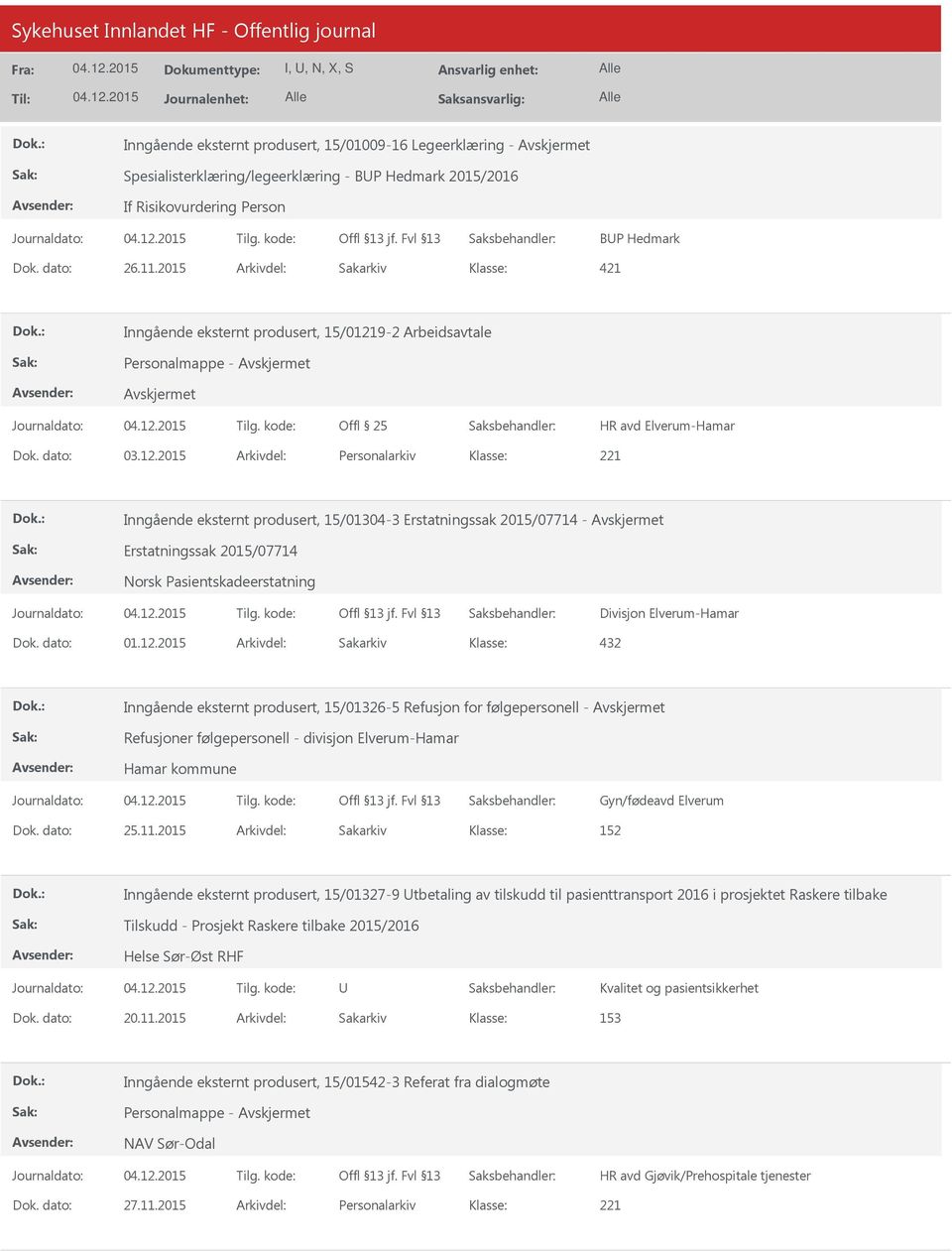 9-2 Arbeidsavtale Personalmappe - Dok. dato: 03.12.