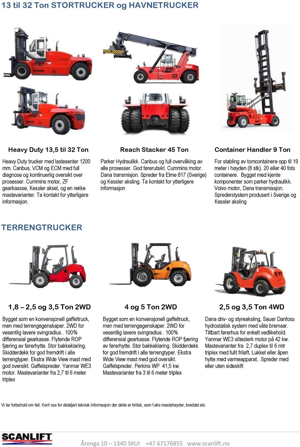 God førerutsikt. Cummins motor. Dana transmisjon. Spreder fra Elme 817 (Sverige) og Kessler aksling.