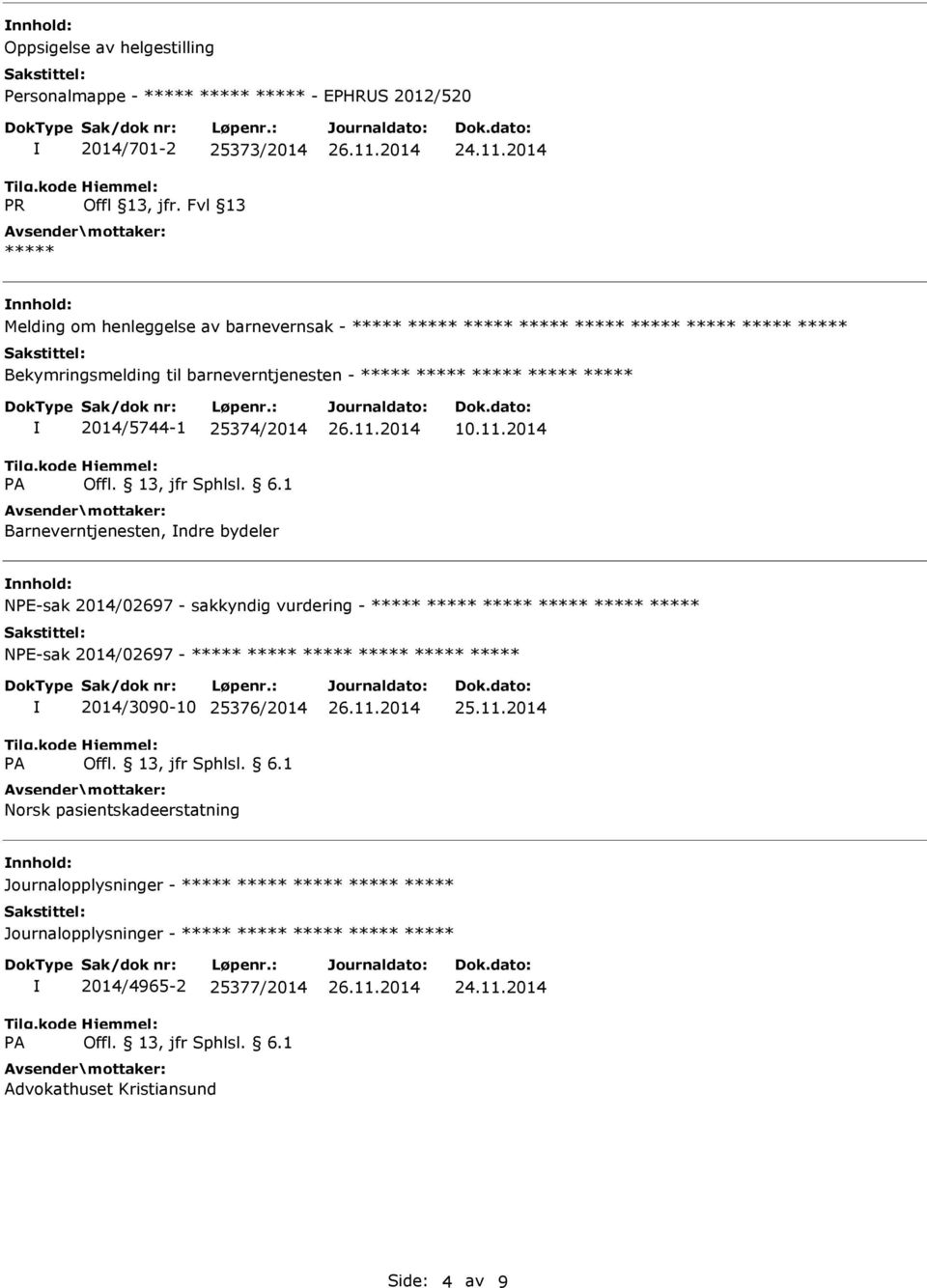 2014 Melding om henleggelse av barnevernsak - Bekymringsmelding til barneverntjenesten - 2014/5744-1