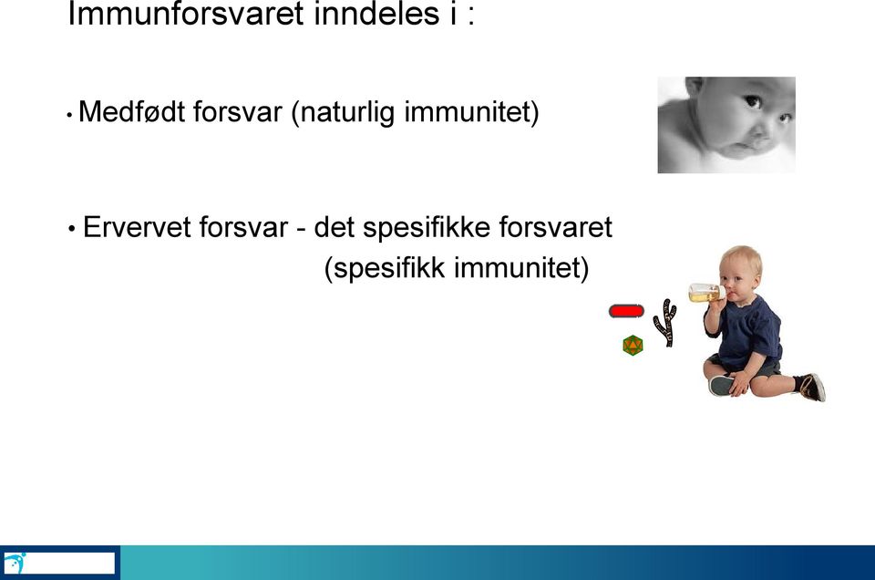 immunitet) Ervervet forsvar -