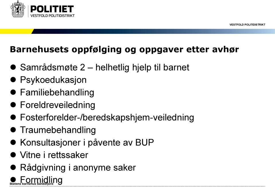 Fosterforelder-/beredskapshjem-veiledning Traumebehandling