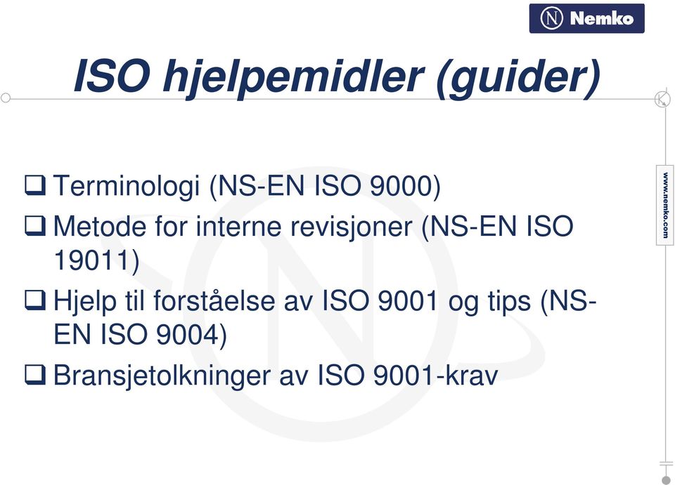 19011) Hjelp til forståelse av ISO 9001 og tips