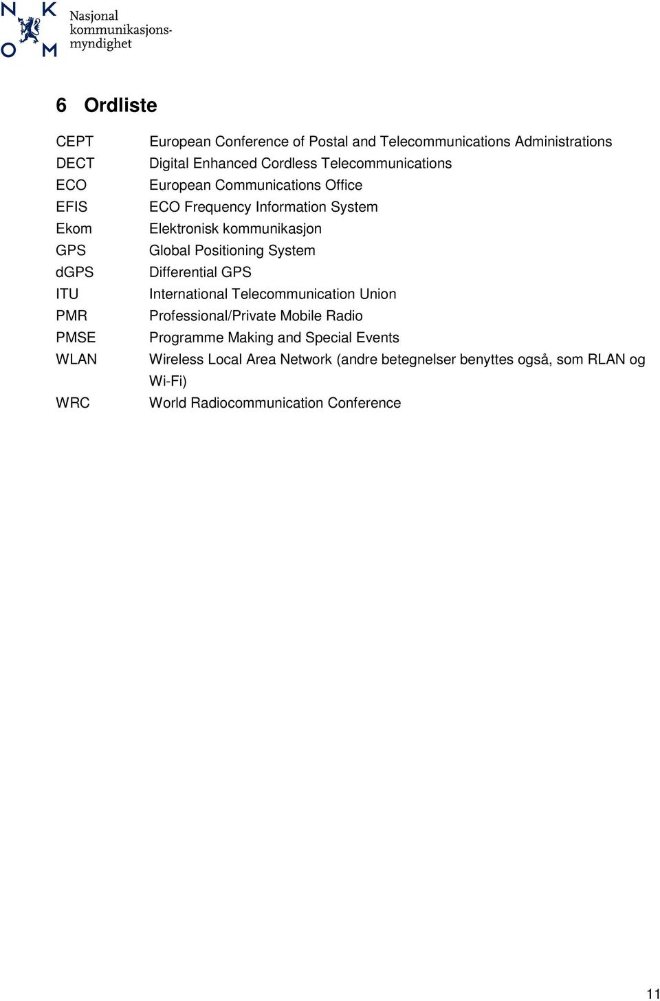 Global Positioning System Differential GPS International Telecommunication Union Professional/Private Mobile Radio Programme Making