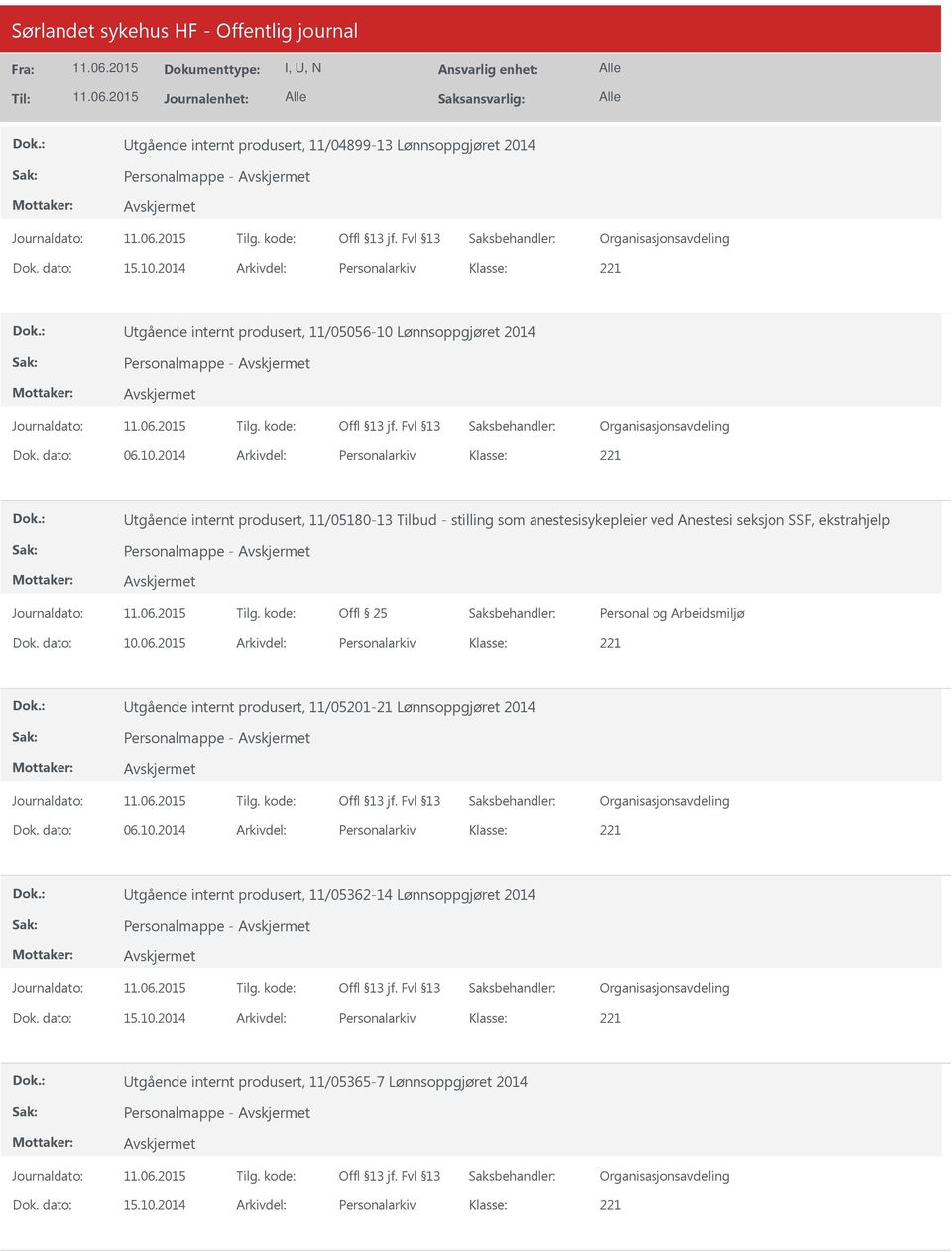 Lønnsoppgjøret 2014 Personalmappe - Dok. dato: 06.10.