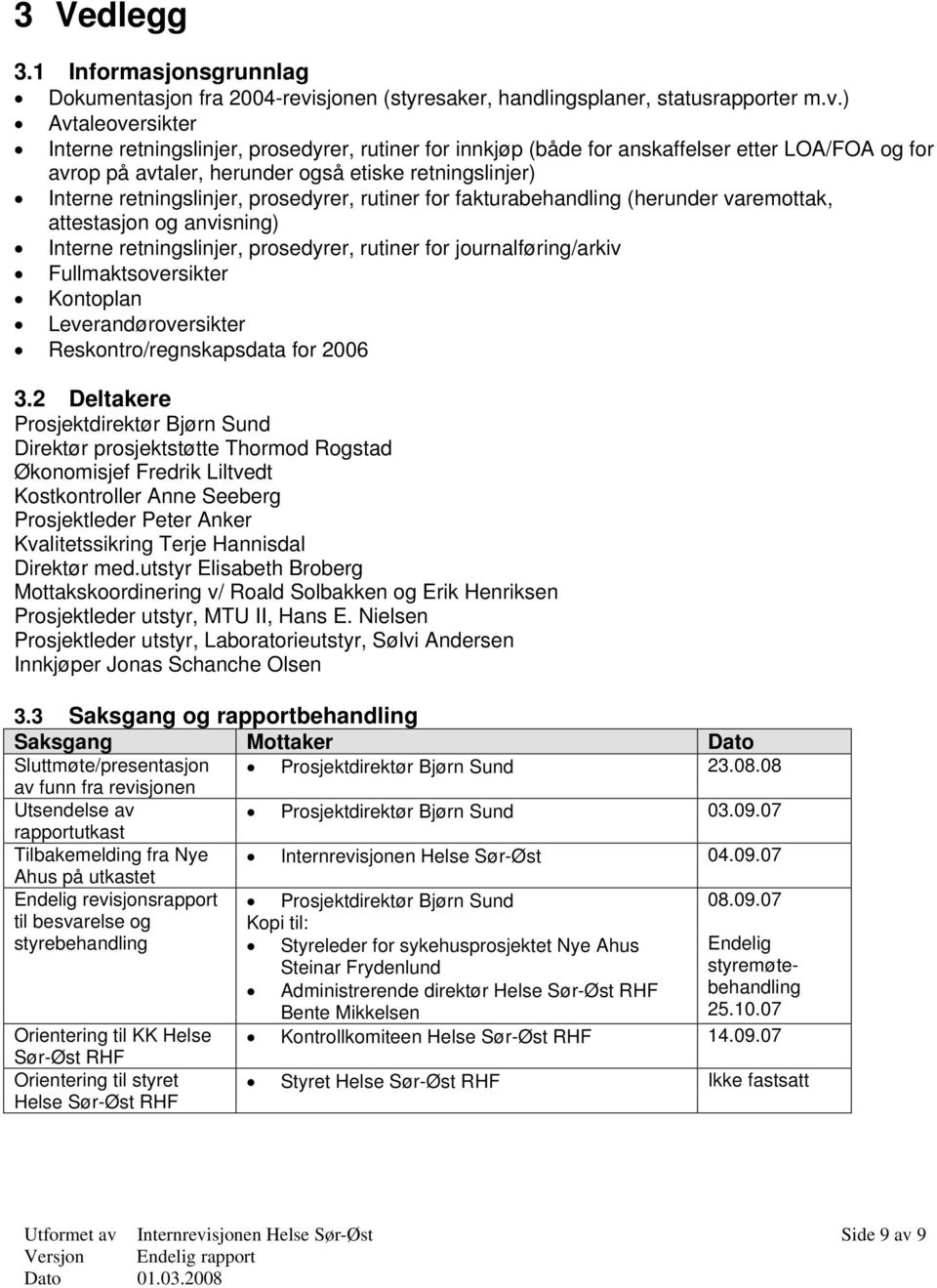 ) Avtaleoversikter Interne retningslinjer, prosedyrer, rutiner for innkjøp (både for anskaffelser etter LOA/FOA og for avrop på avtaler, herunder også etiske retningslinjer) Interne retningslinjer,