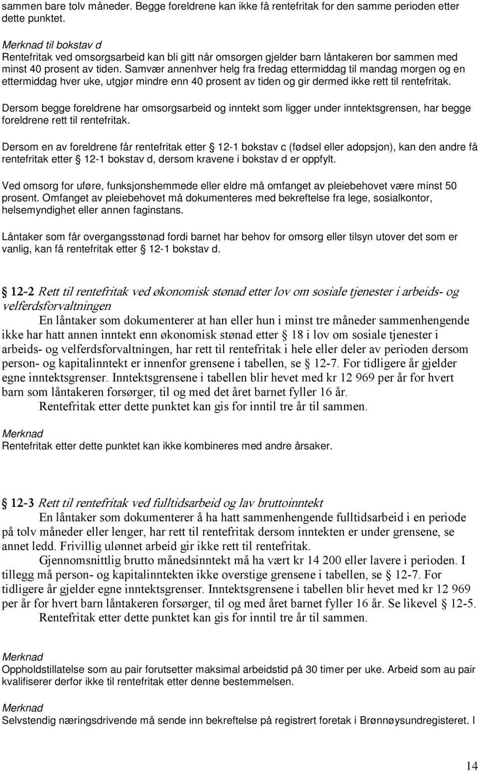 Samvær annenhver helg fra fredag ettermiddag til mandag morgen og en ettermiddag hver uke, utgjør mindre enn 40 prosent av tiden og gir dermed ikke rett til rentefritak.