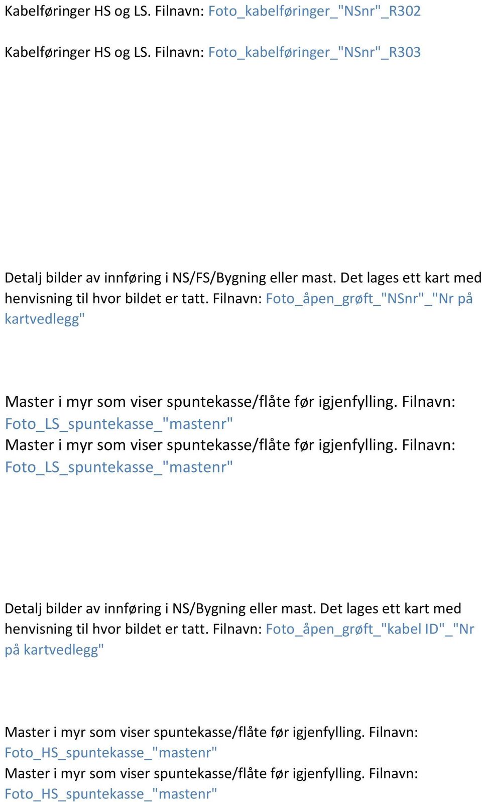 Filnavn: Foto_LS_spuntekasse_"mastenr" Master i myr som viser spuntekasse/flåte før igjenfylling. Filnavn: Foto_LS_spuntekasse_"mastenr" Detalj bilder av innføring i NS/Bygning eller mast.