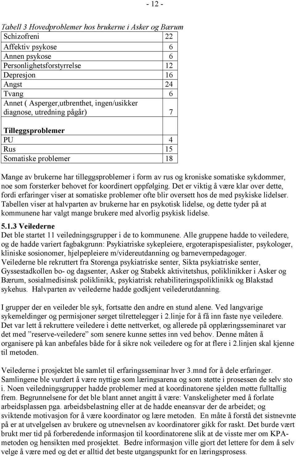 forsterker behovet for koordinert oppfølging. Det er viktig å være klar over dette, fordi erfaringer viser at somatiske problemer ofte blir oversett hos de med psykiske lidelser.