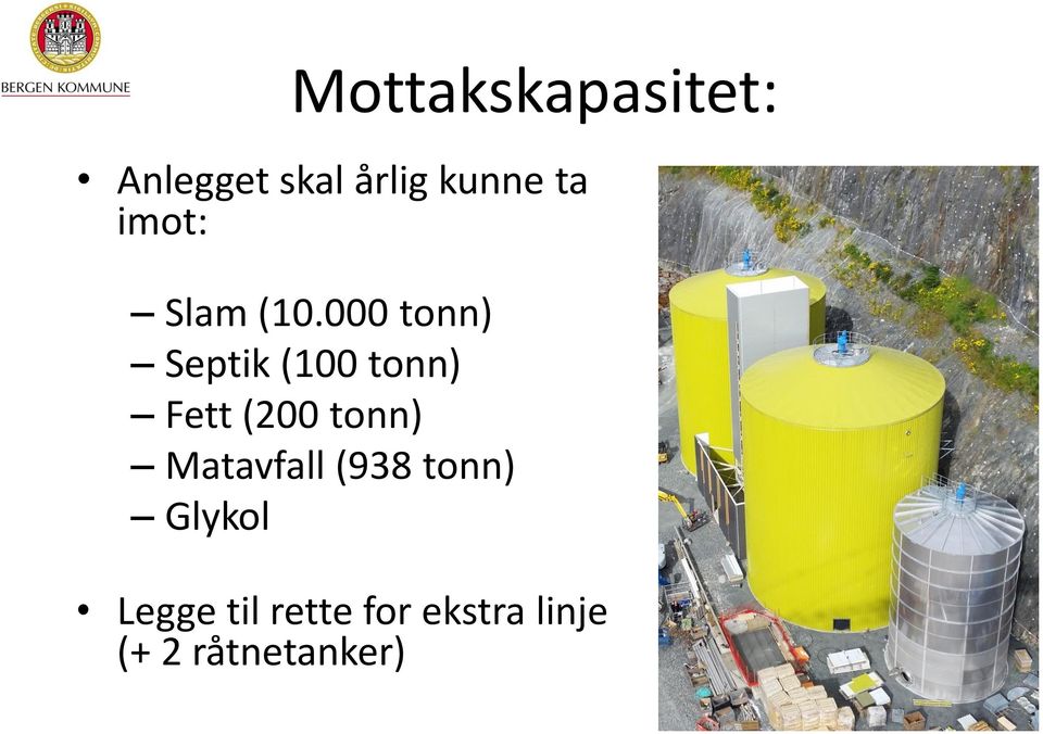 000 tonn) Septik (100 tonn) Fett (200 tonn)