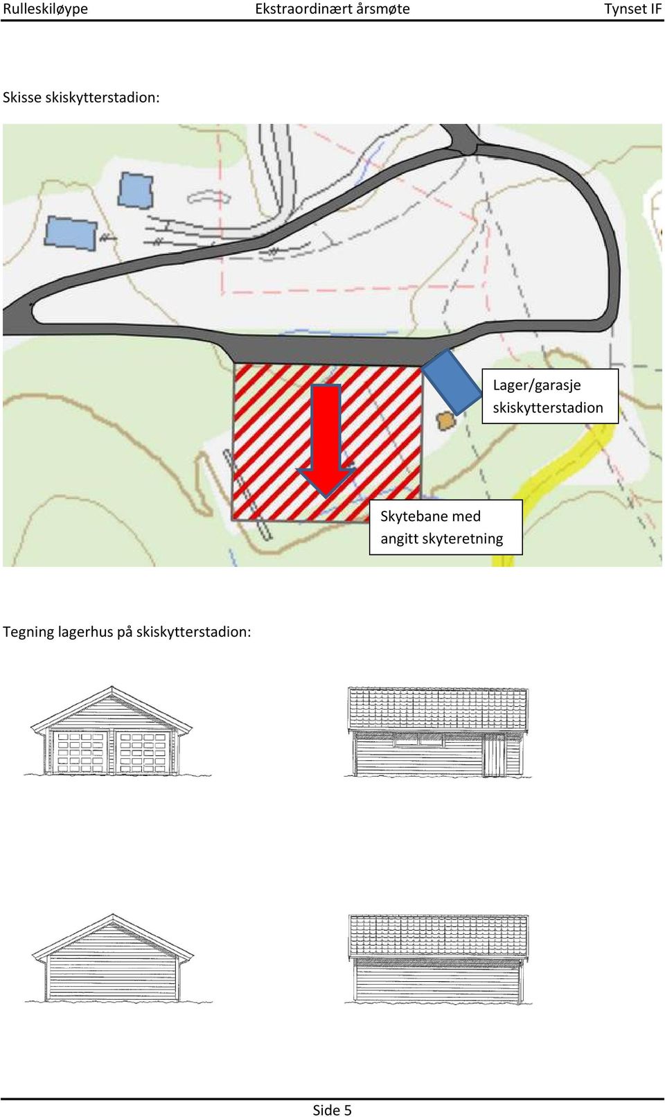 Skytebane med angitt skyteretning