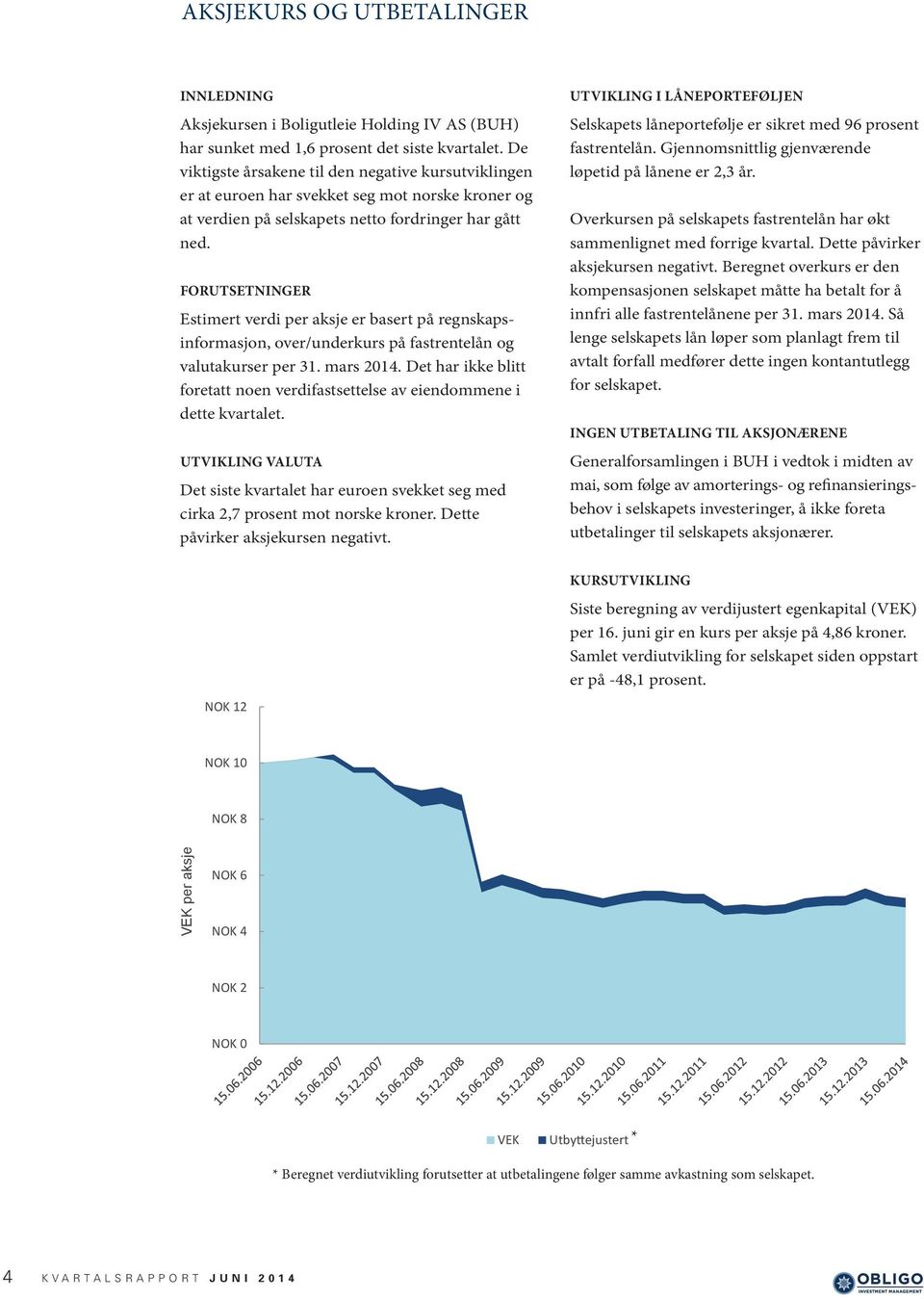 FORUTSETNINGER Estimert verdi per aksje er basert på regnskapsinformasjon, over/underkurs på fastrentelån og valutakurser per 31. mars 2014.