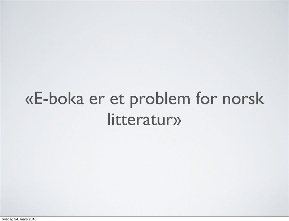 for norsk