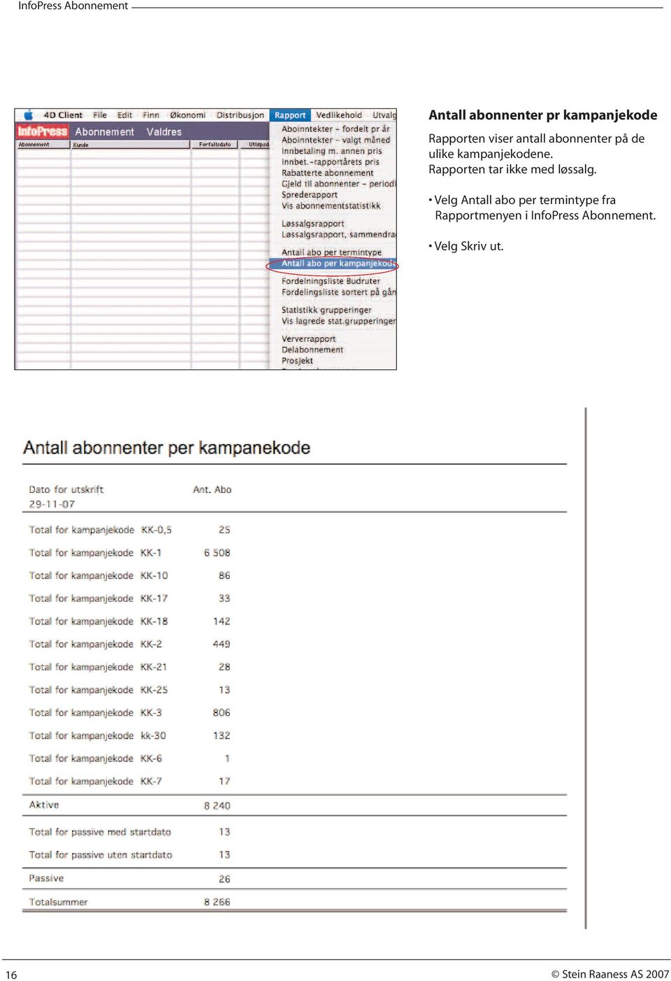 Rapporten tar ikke med løssalg.