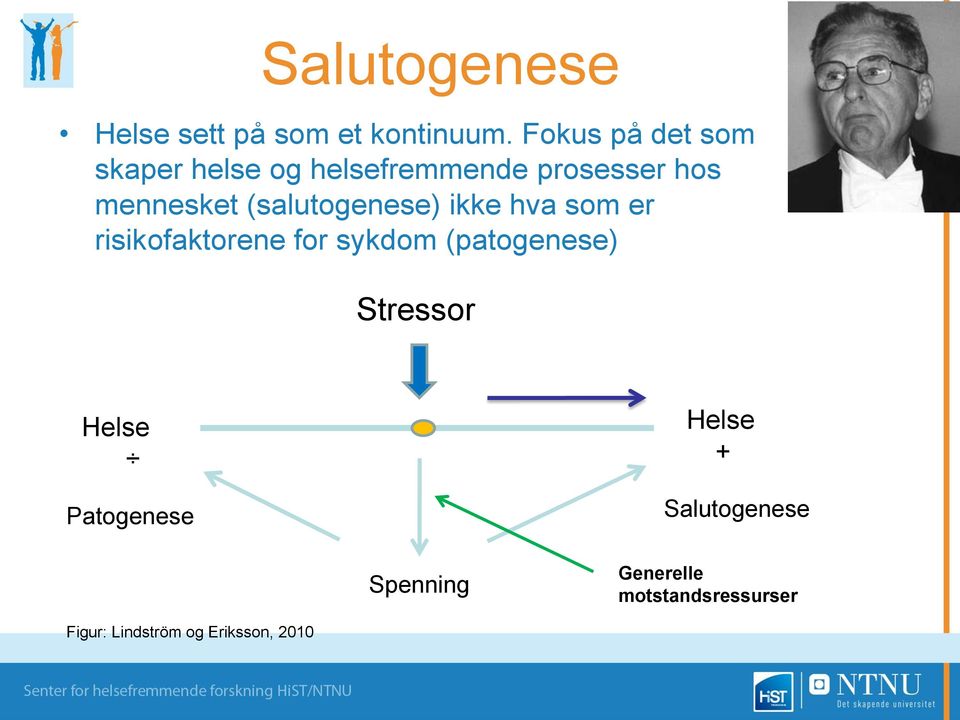 (salutogenese) ikke hva som er risikofaktorene for sykdom (patogenese)