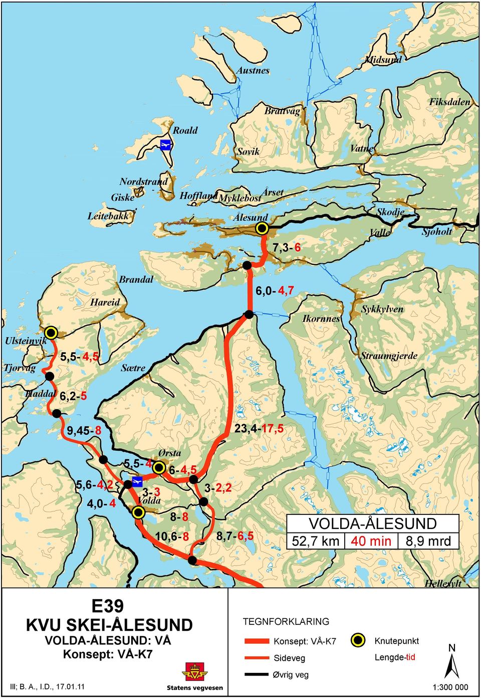 8,7-6,5 52,7 km 40 min 8,9 mrd : VÅ Konsept: VÅ-K7