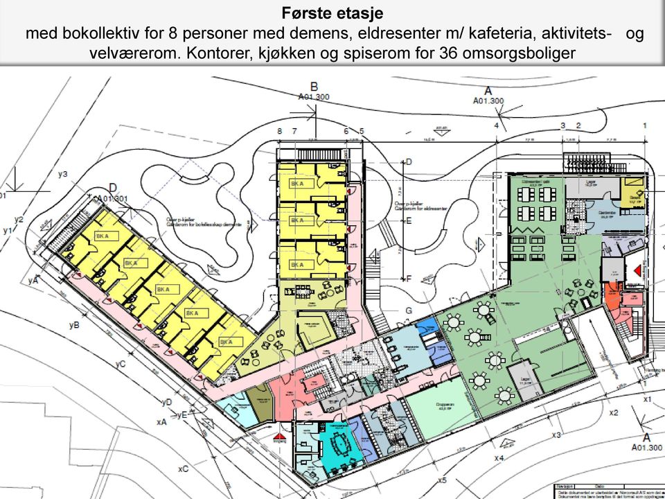 kafeteria, aktivitets- og velværerom.