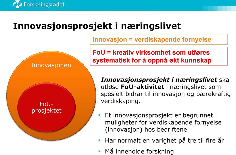 i næringslivet som spesielt bidrar til innovasjon og bærekraftig verdiskaping.