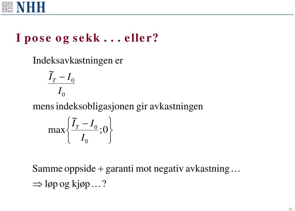 indksobligasjonn gi avkasningn