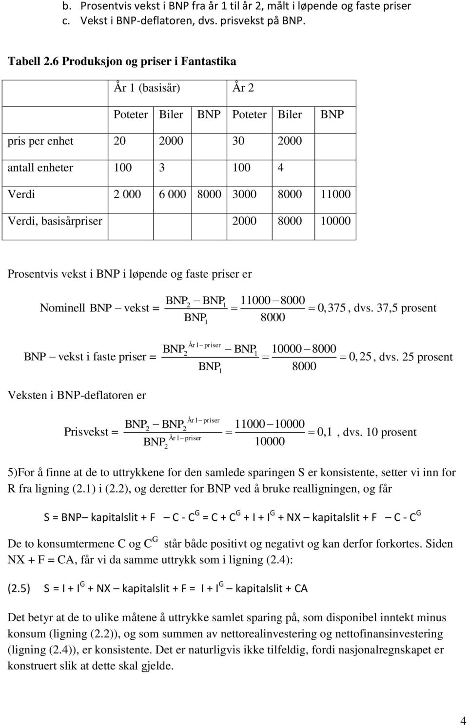 basisårpriser 2000 8000 0000 Prosentvis vekst i BNP i løpende og faste priser er BNP BNP 000 8000, dvs.