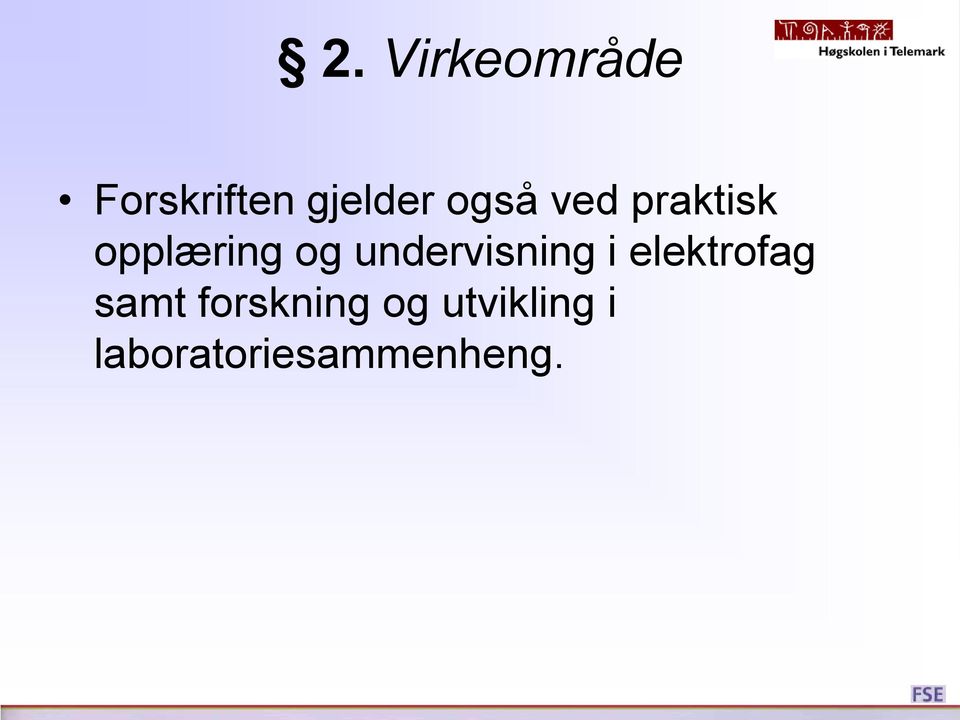 undervisning i elektrofag samt