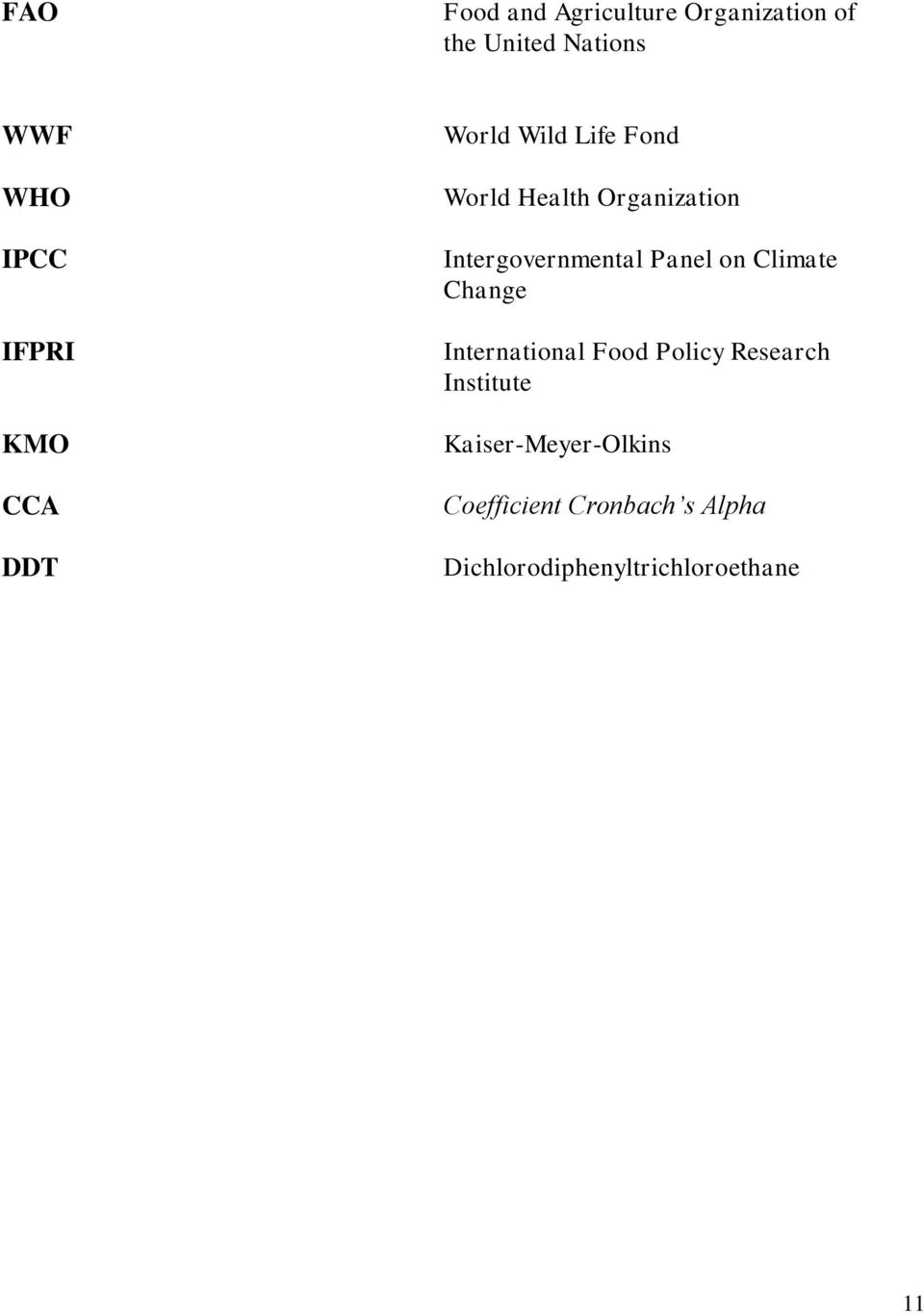 Intergovernmental Panel on Climate Change International Food Policy Research