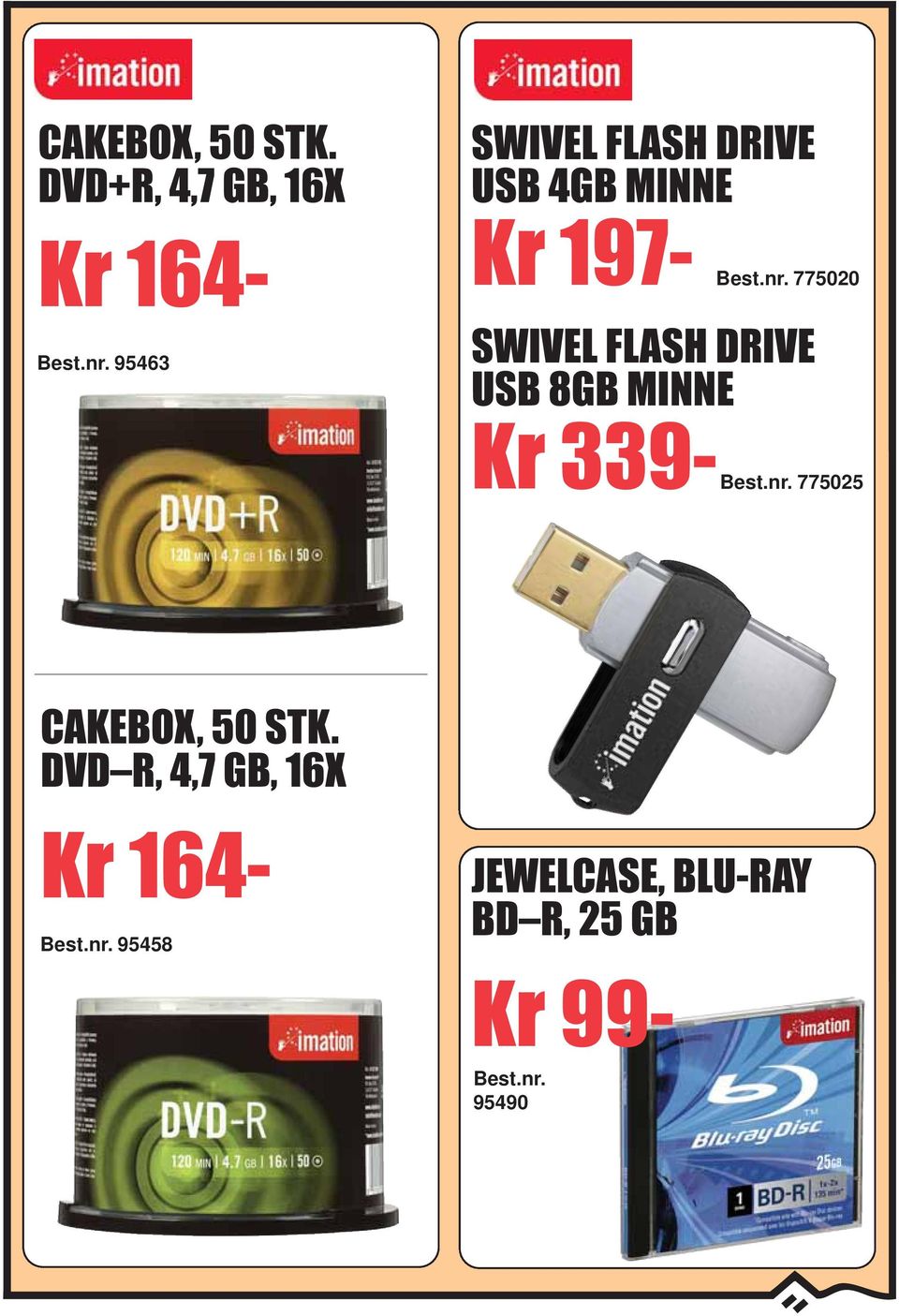 MINNE Kr 197-775020 SWIVEL FLASH DRIVE USB 8GB MINNE Kr