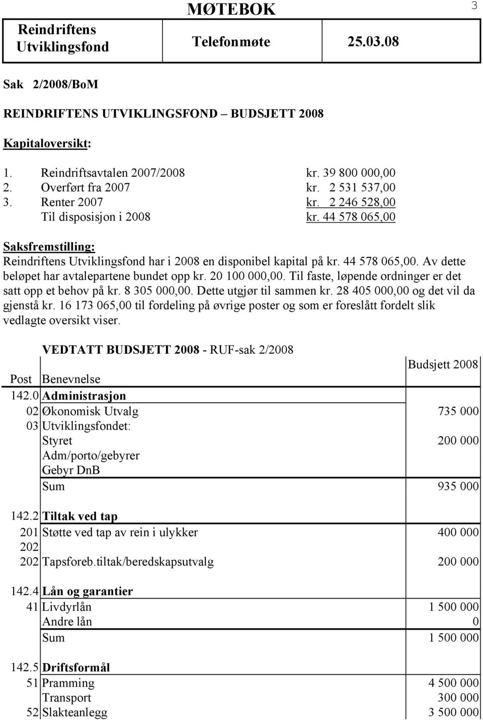 20 100 000,00. Til faste, løpende ordninger er det satt opp et behov på kr. 8 305 000,00. Dette utgjør til sammen kr. 28 405 000,00 og det vil da gjenstå kr.