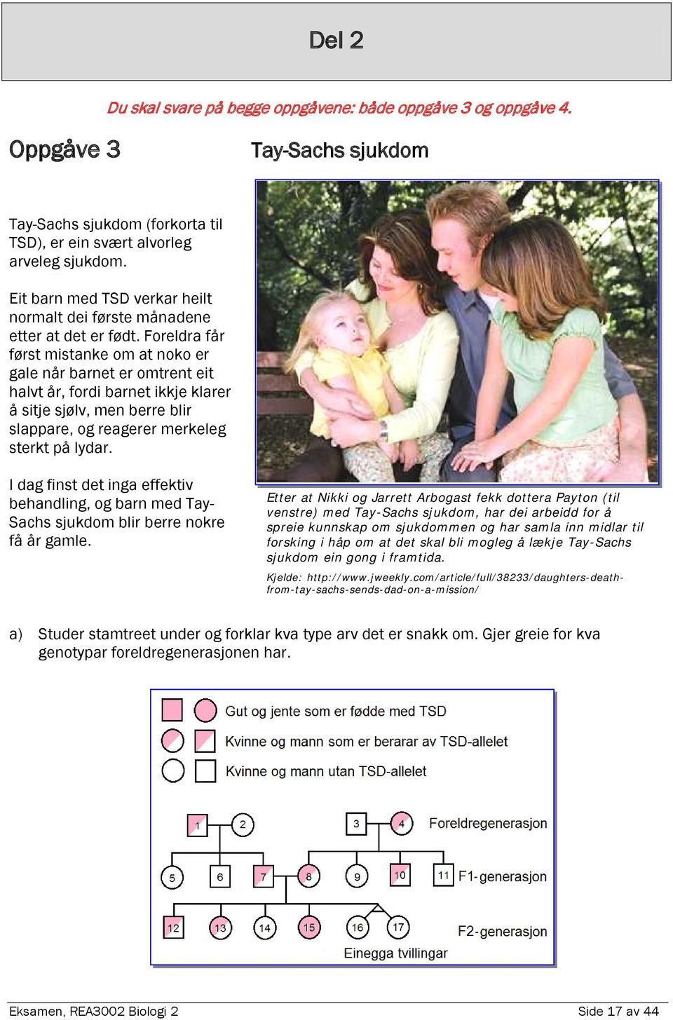 Foreldra får først mistanke om at noko er gale når barnet er omtrent eit halvt år, fordi barnet ikkje klarer å sitje sjølv, men berre blir slappare, og reagerer merkeleg sterkt på lydar.