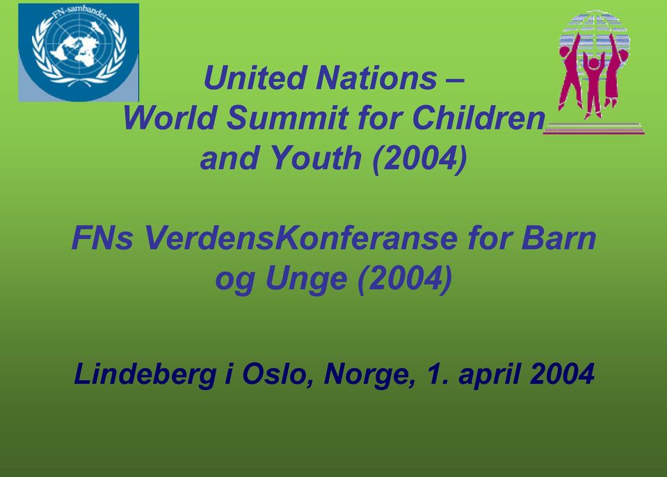 VerdensKonferanse for Barn og Unge