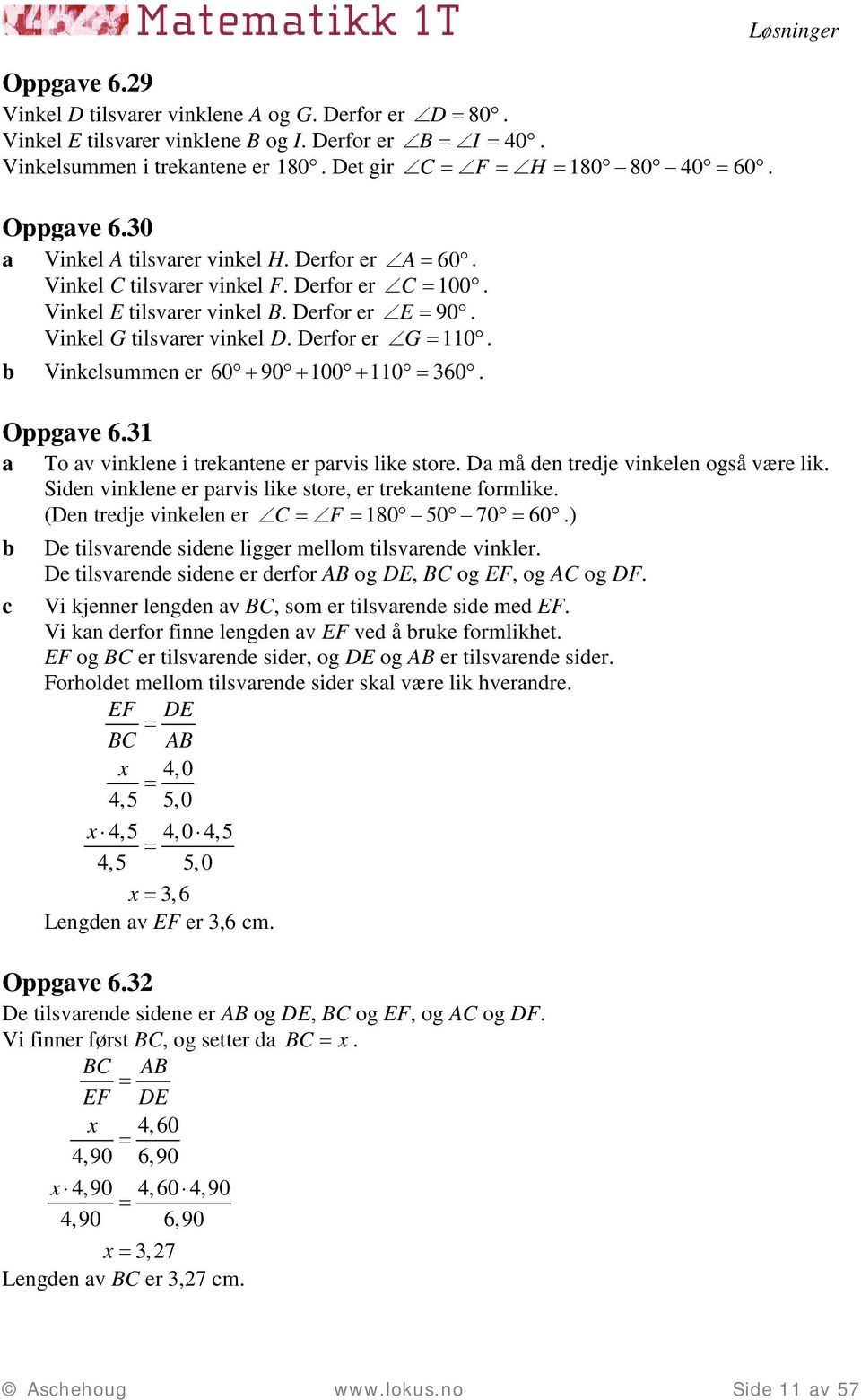 1T kapittel 6 Geometri Løsninger til oppgavene i læreboka - PDF Free  Download