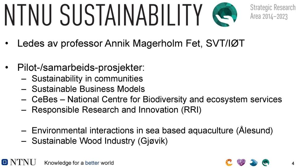 Biodiversity and ecosystem services Responsible Research and Innovation (RRI) Environmental