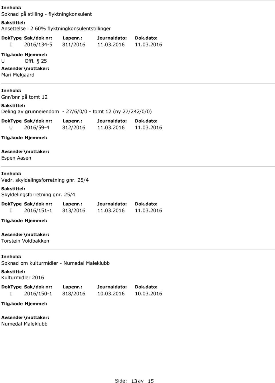 Aasen Vedr. skyldelingsforretning gnr. 25/4 Skyldelingsforretning gnr.