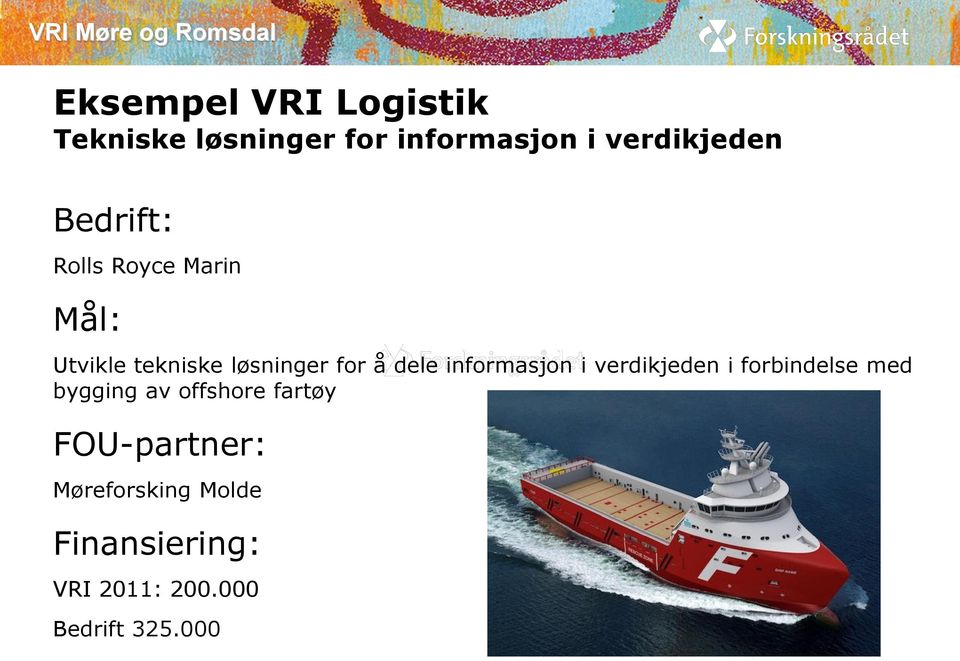 informasjon i verdikjeden i forbindelse med bygging av offshore fartøy