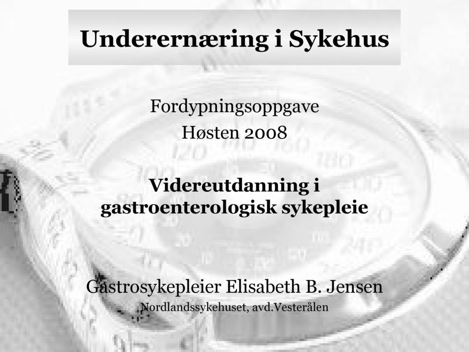 gastroenterologisk sykepleie