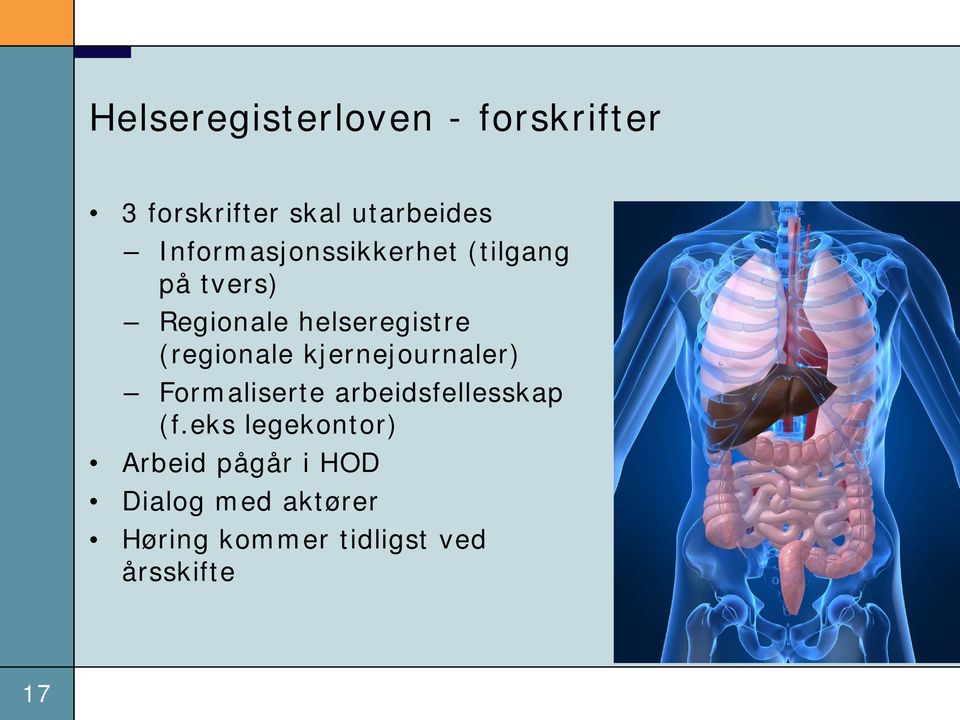 (regionale kjernejournaler) Formaliserte arbeidsfellesskap (f.