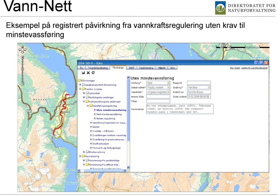 fra vannkraftsregulering