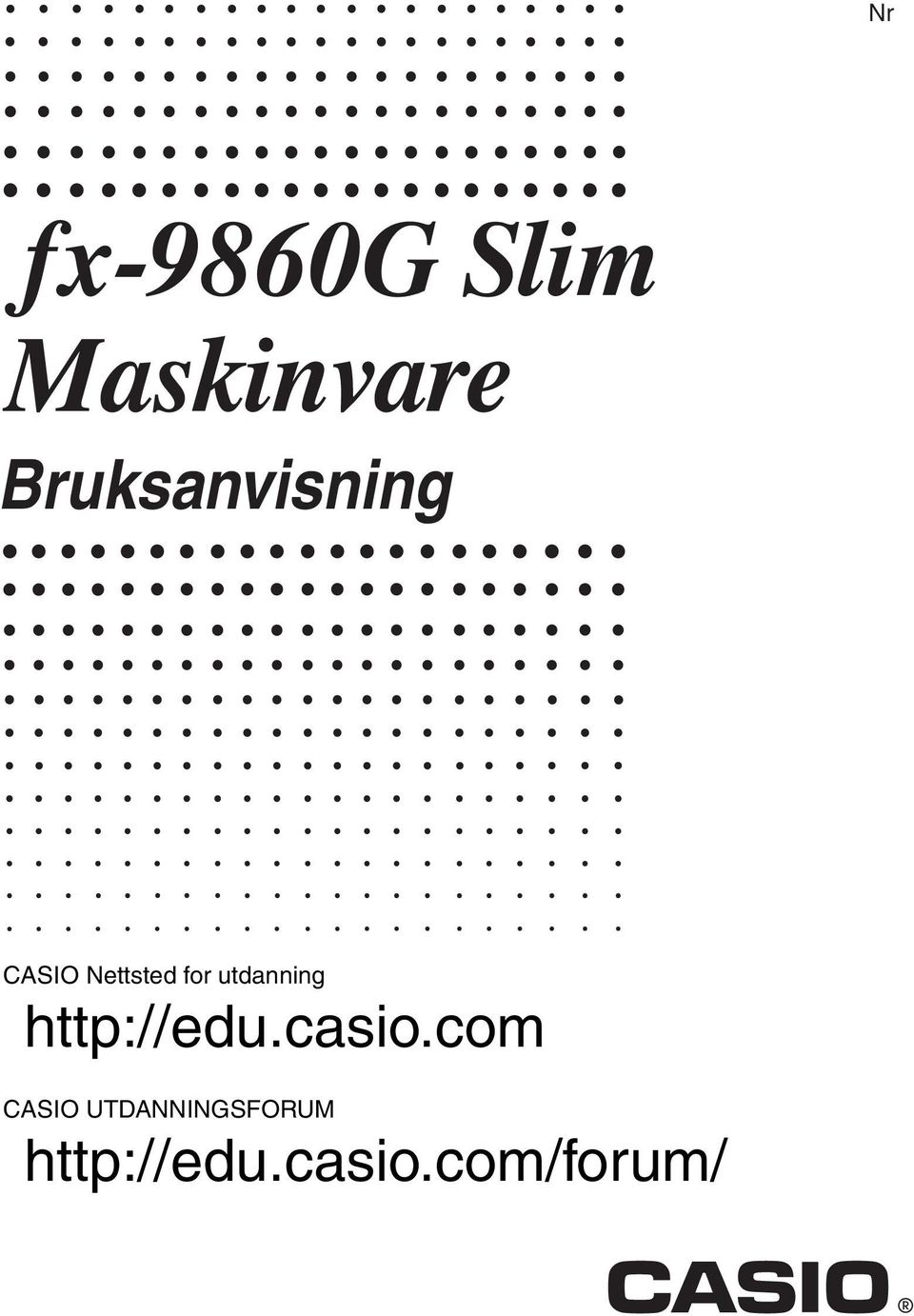 fx-9860g Slim Maskinvare Bruksanvisning - PDF Free Download