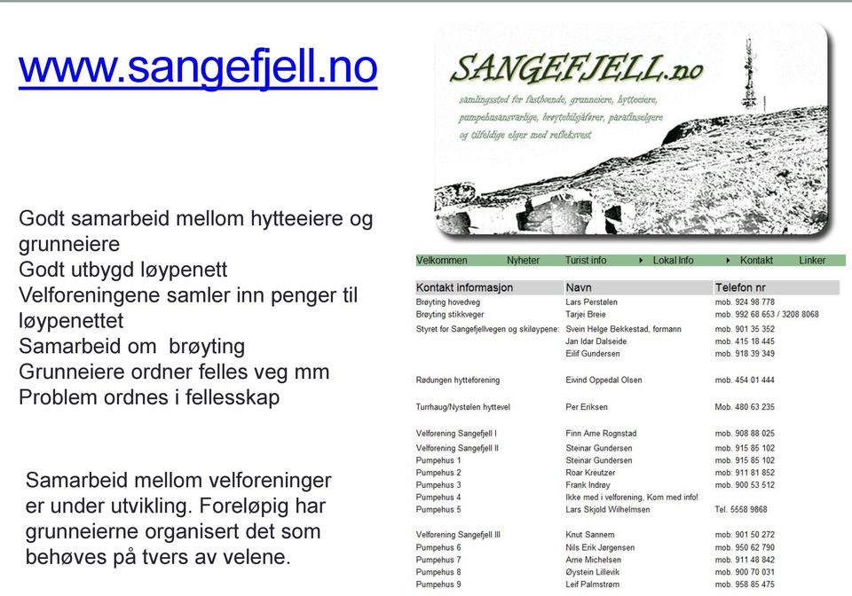 Velforeningene samler inn penger til løypenettet Samarbeid om brøyting Grunneiere